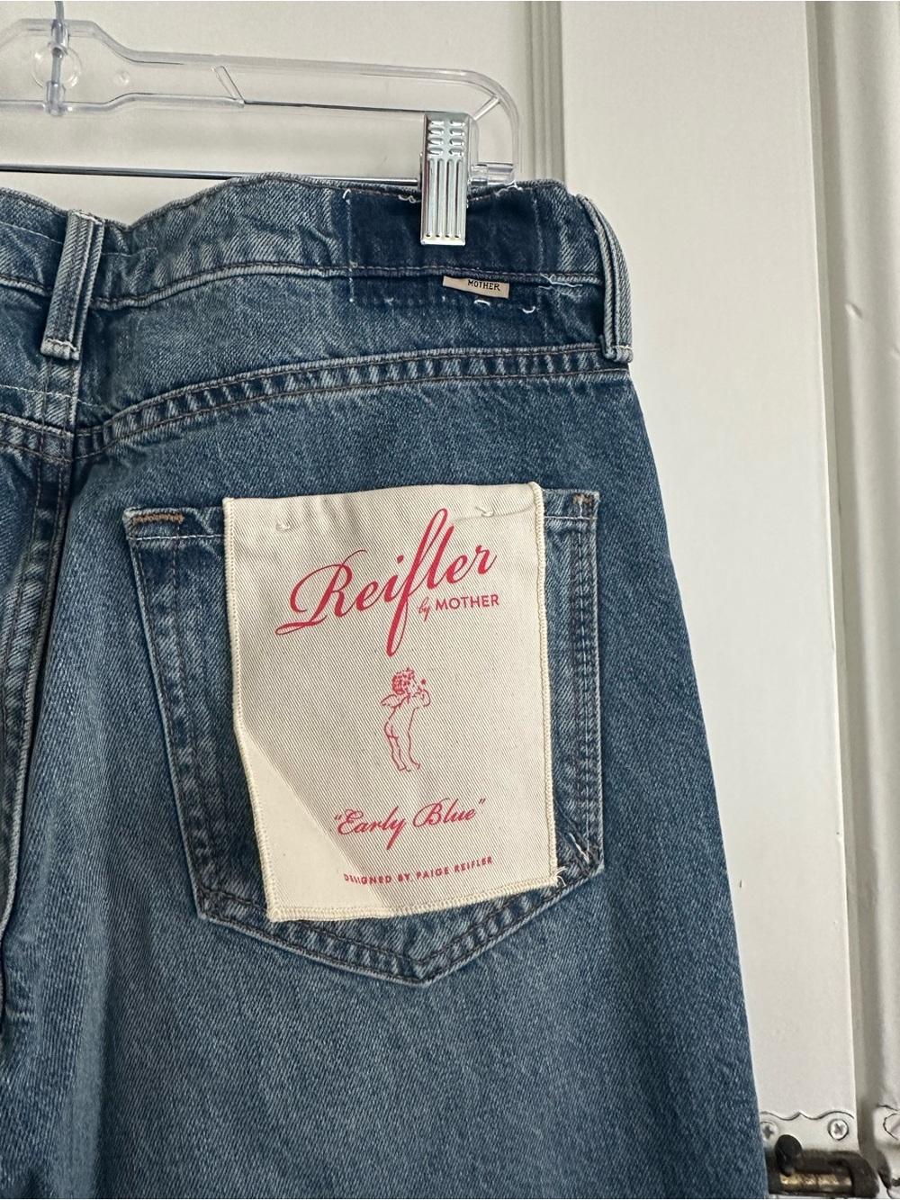 MOTHER Reifler Women's Straight Jeans in early blue - Picture 3 of 5